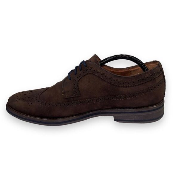 J.D. Fisk Classic Leather Wingtip Casual Oxfords Brown Men's 12M - Picture 6 of 12